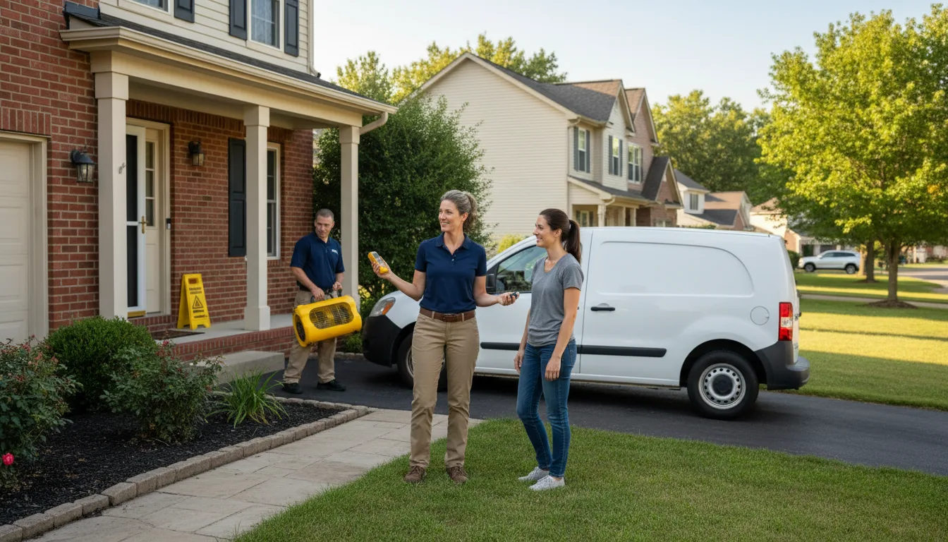 Residential water damage restoration in North Star, OH